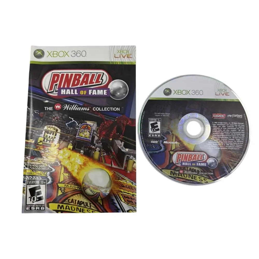 Pinball Hall of Fame: The Williams Collection Xbox 360, 2009 CIB Tested Working